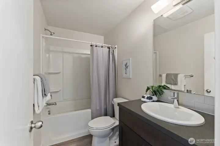 Full bath on the second floor