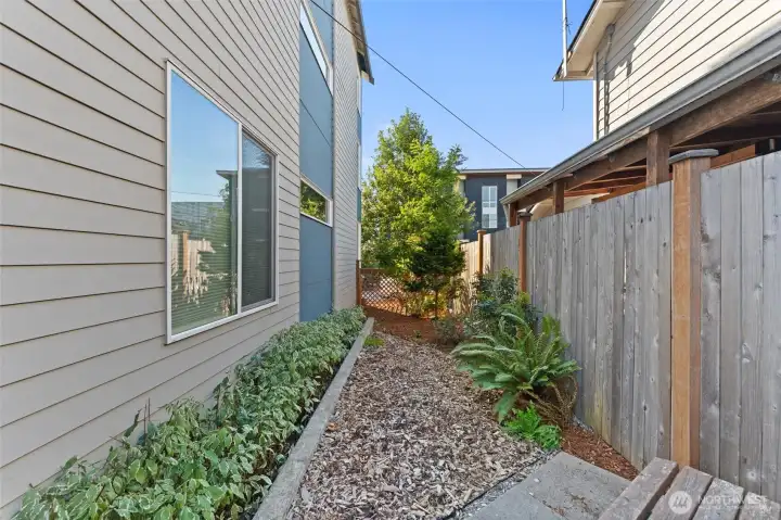 End unit has a rare side yard