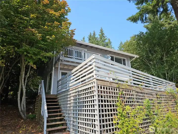 expansive deck overlooking Case Inlet