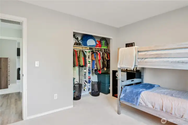 Closet doors are in garage