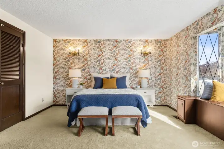 Primary Suite with multiple closets, on Main floor