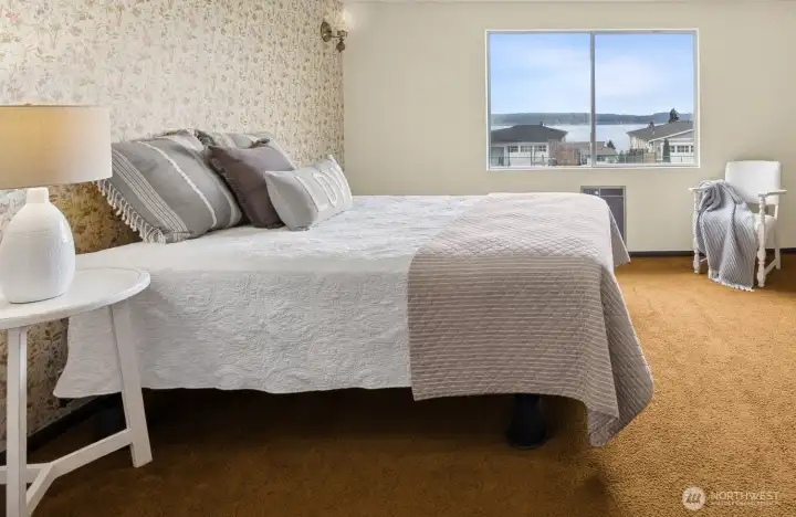 Lower level bedroom has a view!