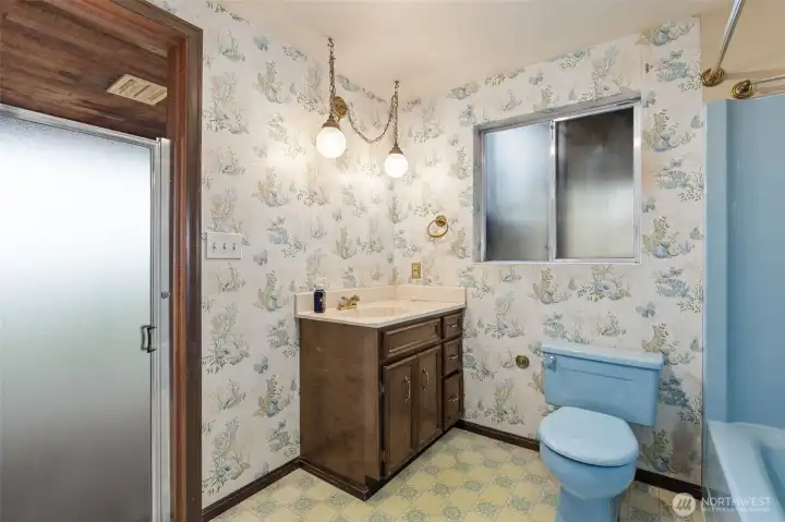 Large lower full Bath area.  4th Bath in home