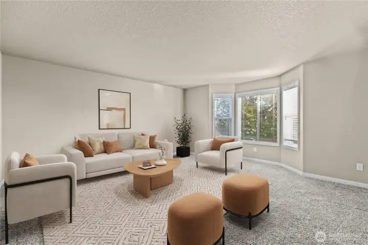 Living room V-staged