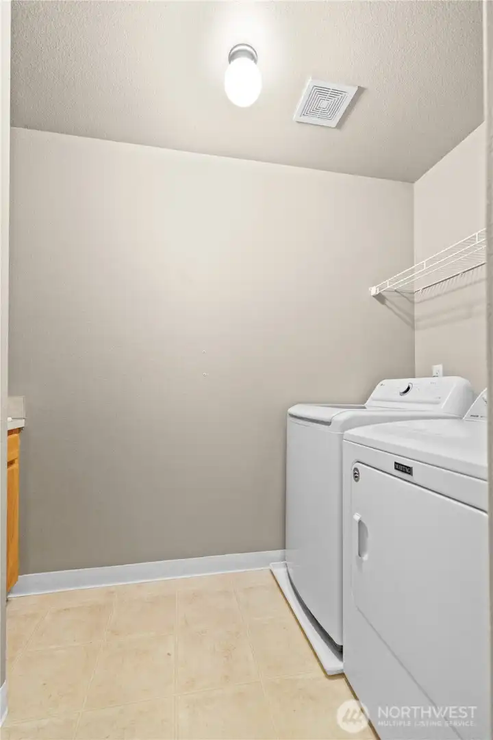 Upper-level laundry for your convenience