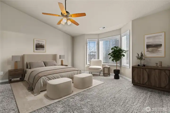 Master bed V-staged