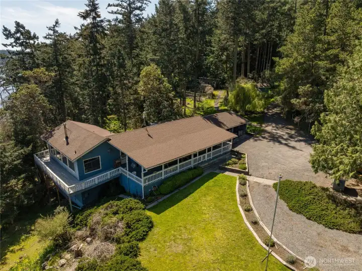 Main house with attached carport.