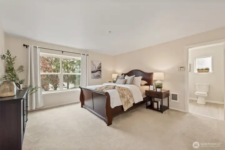 Master ensuite with sitting area.