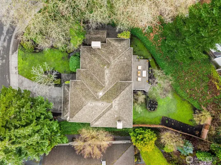 Overhead view of the beautiful setting!