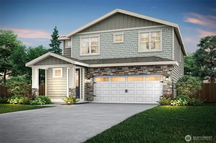 Example of the Oak floorplan to be located at 6300 NW Bruggman Loop