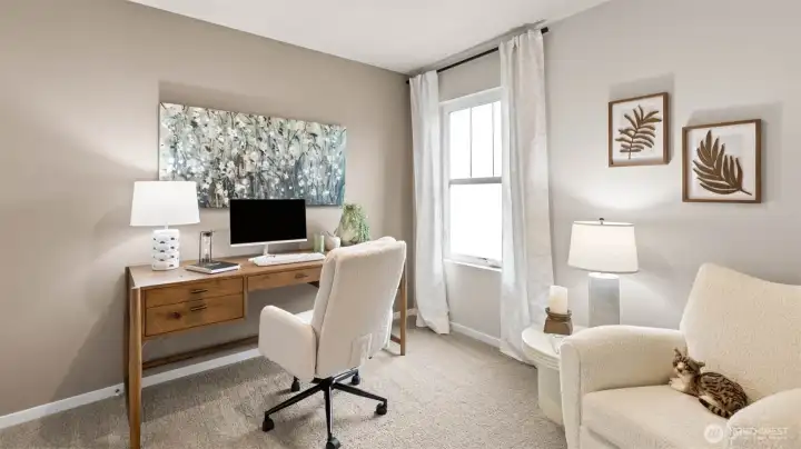 Bedroom one upstairs. Pictures are for representational purposes only, colors and features may vary.