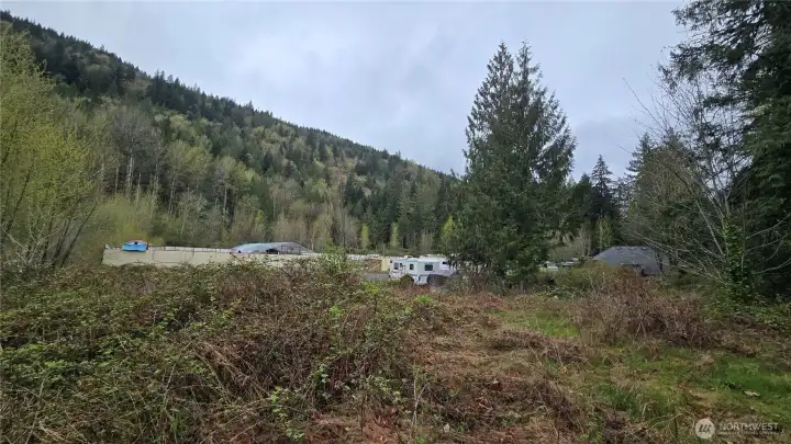 Nice level area is about half of the site