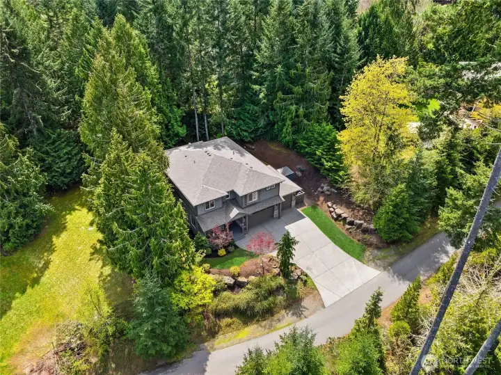 A .62 acre lot offers great privacy.