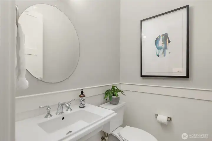 The half bath on the main.