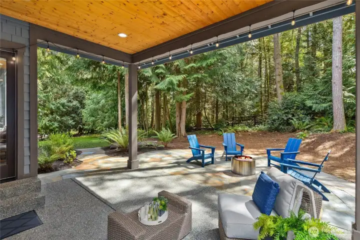 Easy access to the covered outdoor patio from the kitchen. So great for entertaining.