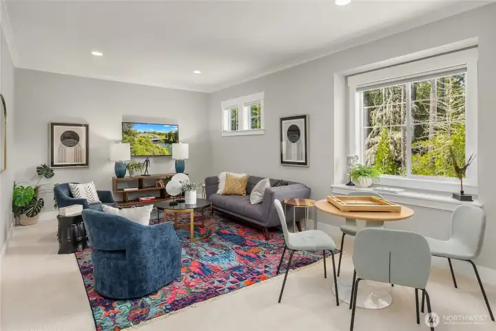 Heading upstairs to the family room/bonus room.