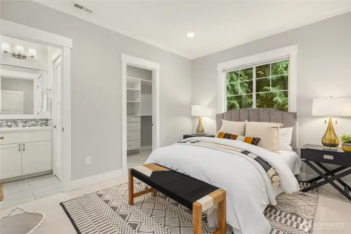 The fourth bedroom at the back of the house.