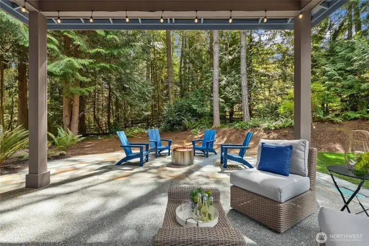 Back outside to the covered patio.