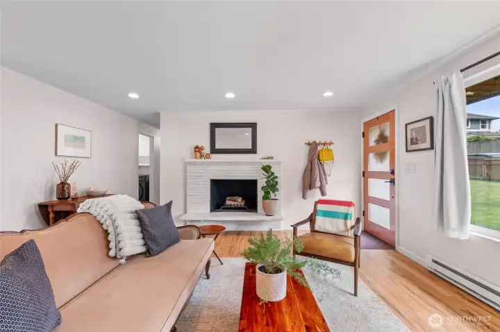 Cozy up to one of two wood burning fireplaces