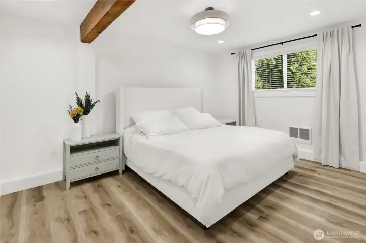 Beautifully remodeled primary suite with ample space to unwind and recharge!