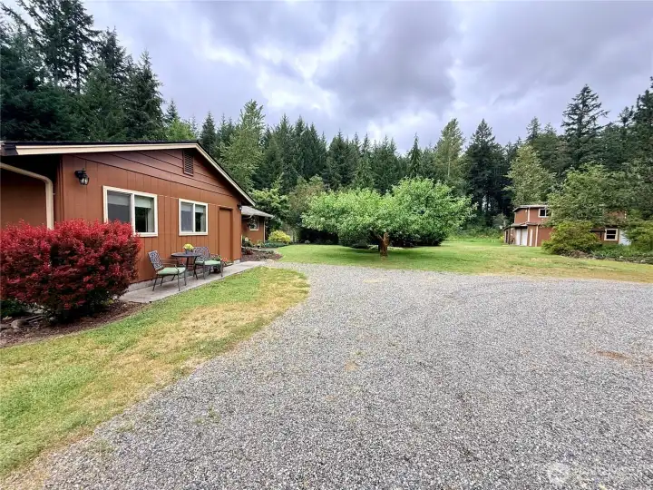A view of the home and shop.