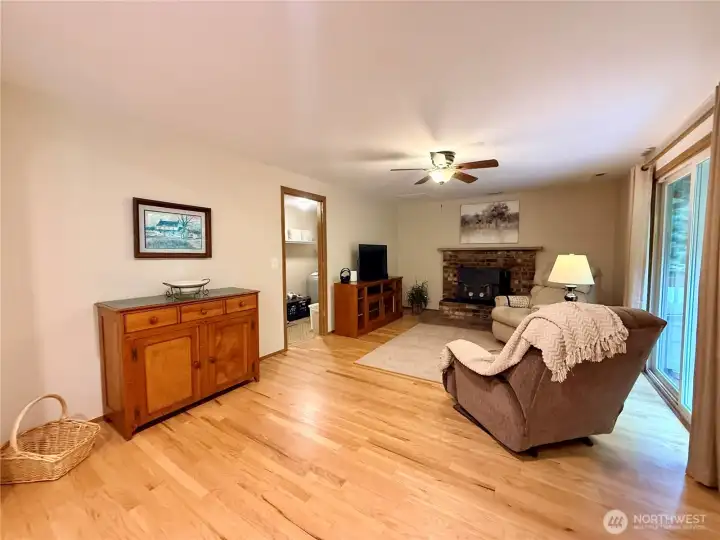 Back inside, a closer look at the family room.