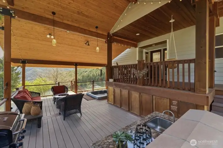 Enjoy one of two covered patios, designed for year-round living. Enjoy one of two covered patios, designed for year-round living.