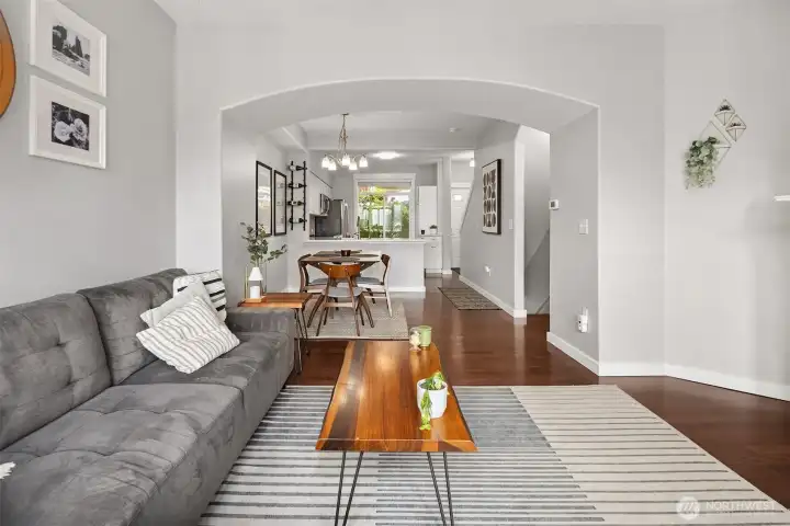 Seamless flow throughout living space.
