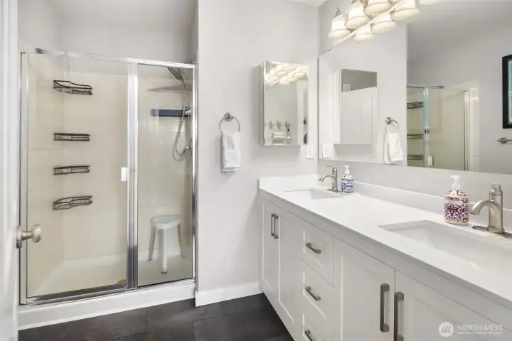 Primary bathroom.