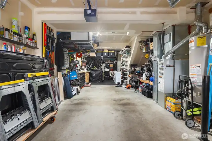 Spacious tandem garage great for storage & parking.