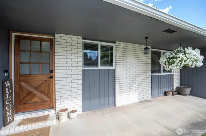 Welcoming covered porch