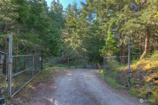 The approach to this private location is gated and fenced.