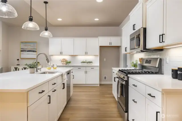 The cabinets  (Burlap/Sinclair style in lot 33) have select construction including dove tail drawers and soft close doors.