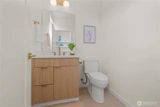Powder room on main floor