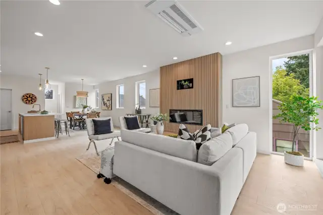 Cable ready box above fireplace