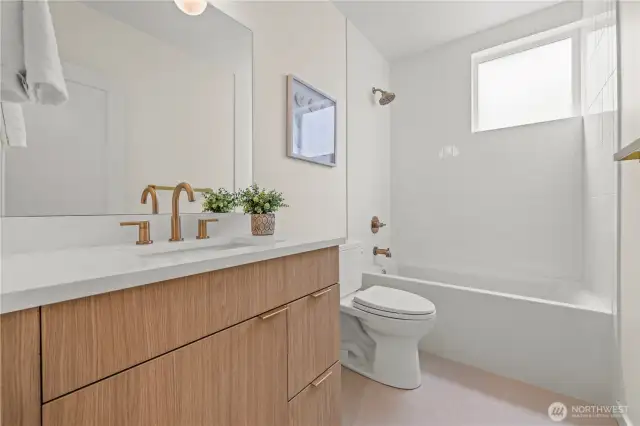 Full bath on the lower level