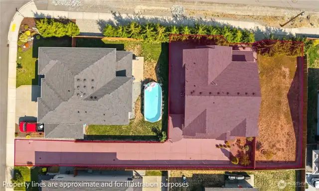 Areial view shows private gated driveway that is not an easement and is owned