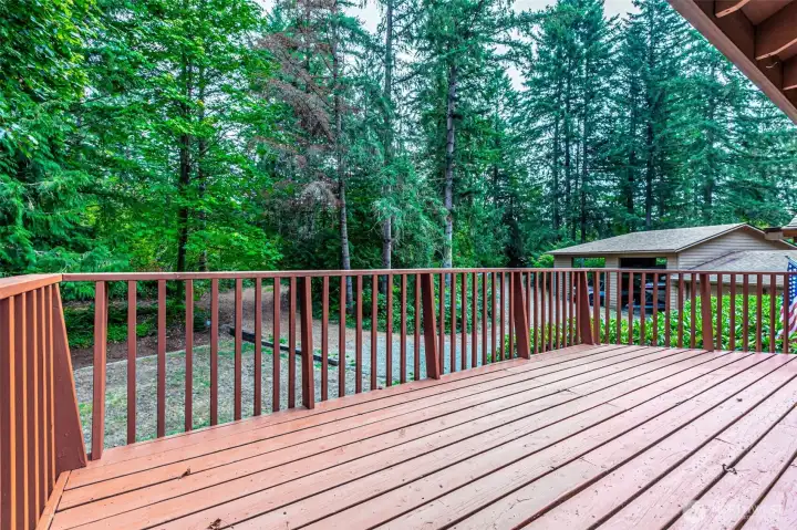 Deck front of home