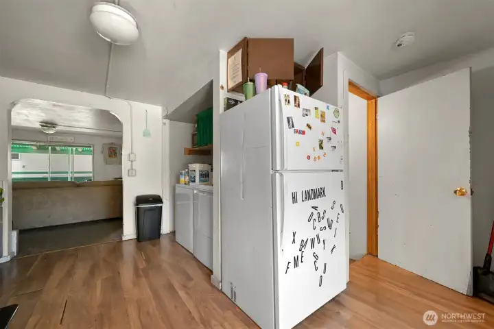 Dining area with pantry on main level of the house