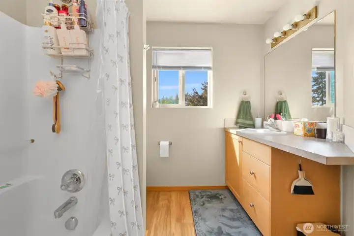 Upstairs batthroom in duplex