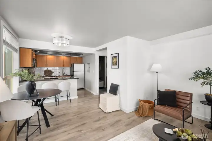 Newer flooring, fresh paint.