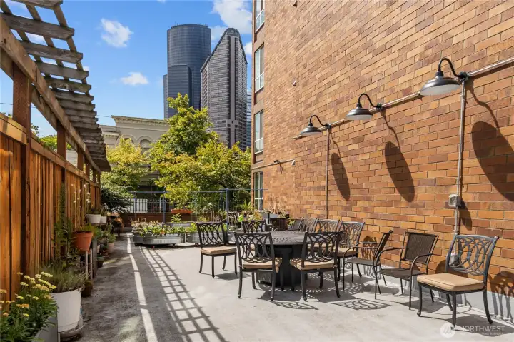 Private, Gated community patio.