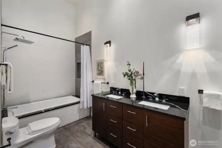 En suite, lower level.