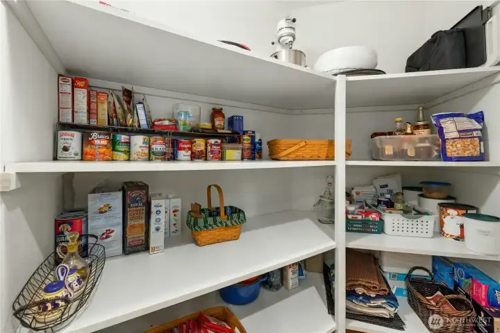 Huge walk-in pantry with motion light and all the room for ALL your bigger items Huge walk-in pantry with motion light and all the room for ALL your bigger items