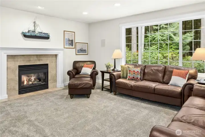 Snuggle up by the natural gas fireplace in this massive Great Room - 16' x 26' Snuggle up by the natural gas fireplace in this massive Great Room - 16' x 26'