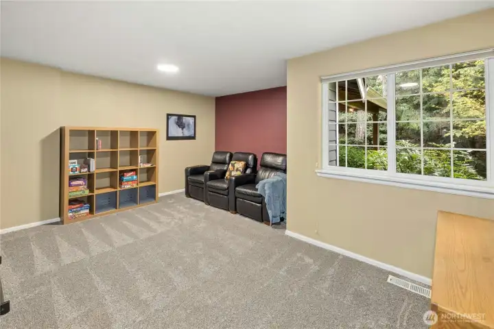 Bonus media room on the main floor could be converted to a main floor bedroom...just down the hall from the 3/4 main floor bathroom (with shower) Bonus media room on the main floor could be converted to a main floor bedroom...just down the hall from the 3/4 main floor bathroom (with shower)