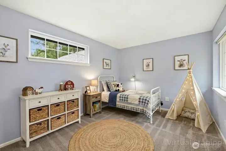 This room is currently used as an office, Large closet to the right