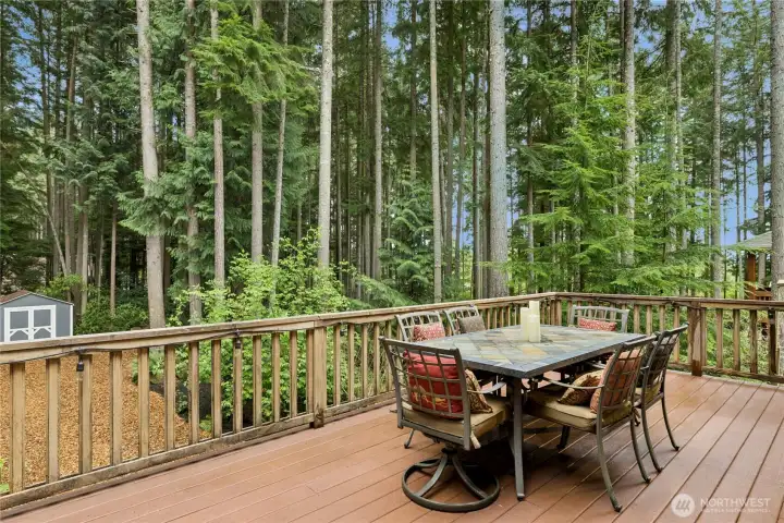 This deck is the place to be all summer long. Low Maintenance decking and space for all! This deck is the place to be all summer long. Low Maintenance decking and space for all!