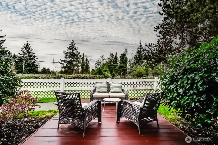 Spacious private fenced yard