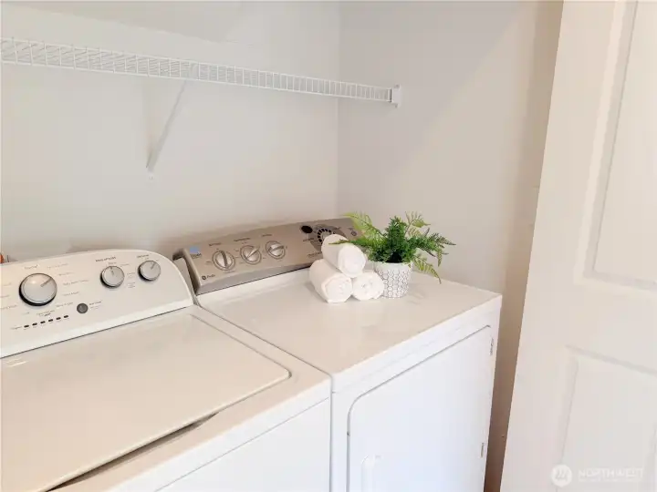 All appliances go with the home, including this washer and dryer